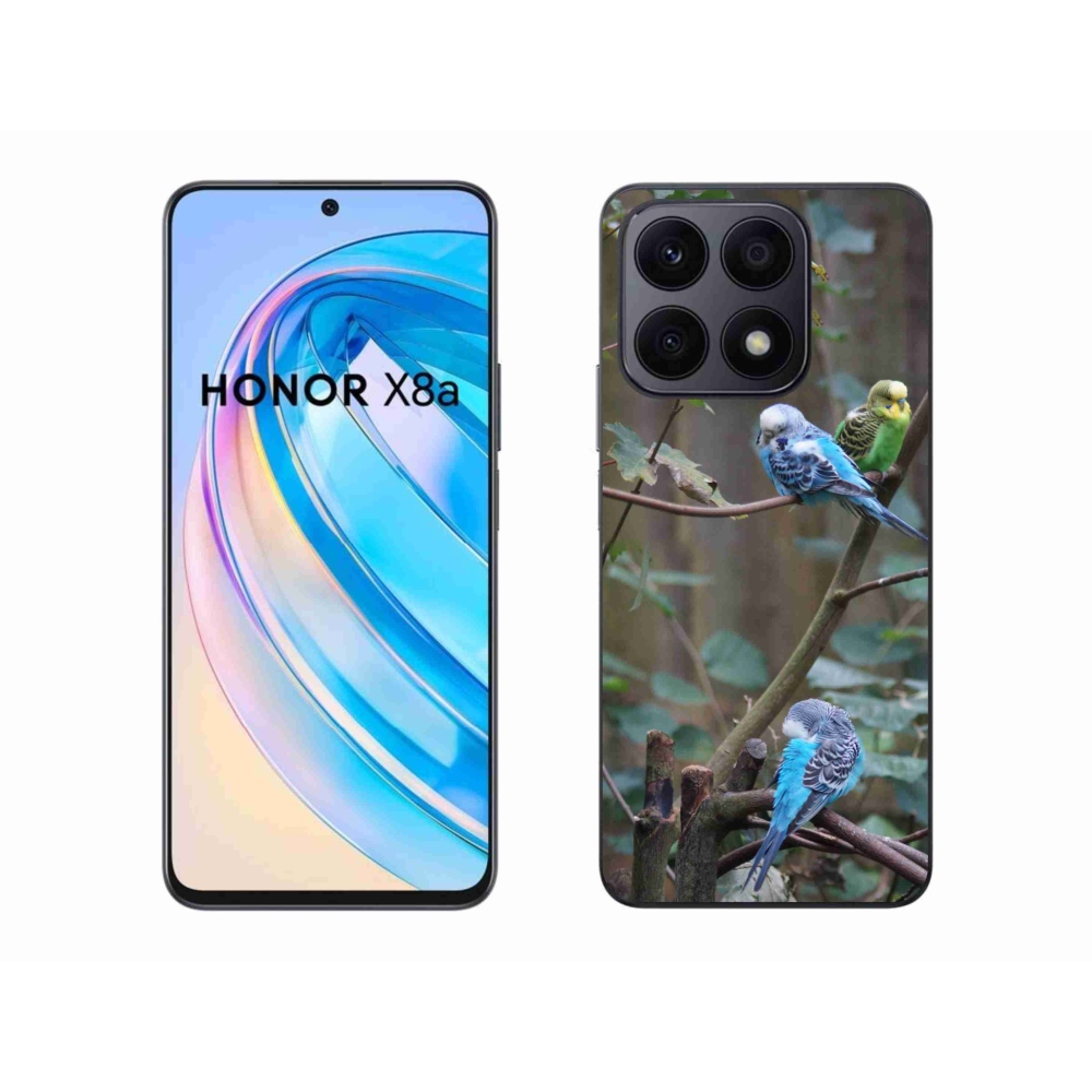 Gél borító mmCase a Honor X8a számára - papagájok az ágon