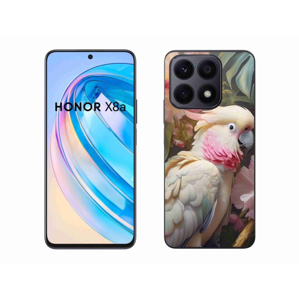 Zselés borítás mmCase a Honor X8a készülékhez - papagáj kakadu rózsaszín 2