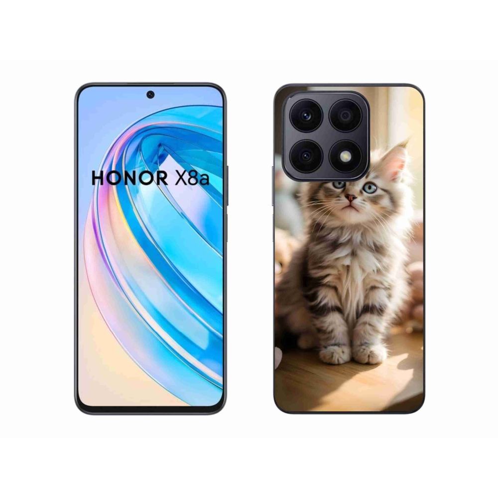 Gél borítás mmCase a Honor X8a számára - aranyos cica 10