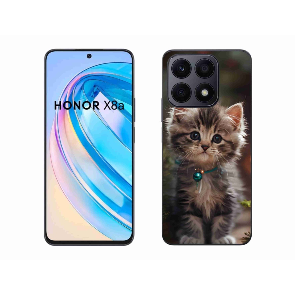 Gél borítás mmCase a Honor X8a számára - aranyos cica 11
