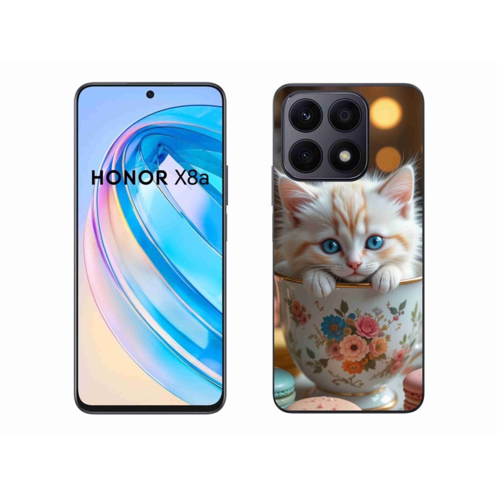 Gél borítás mmCase a Honor X8a számára - aranyos cica 6