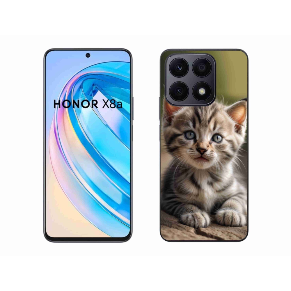 Gél borítás mmCase a Honor X8a számára - aranyos cica 9