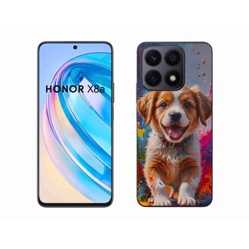 Gél borítás mmCase a Honor X8a számára - aranyos kiskutya 3