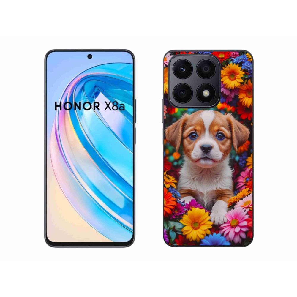 Gél borítás mmCase a Honor X8a számára - aranyos kiskutya