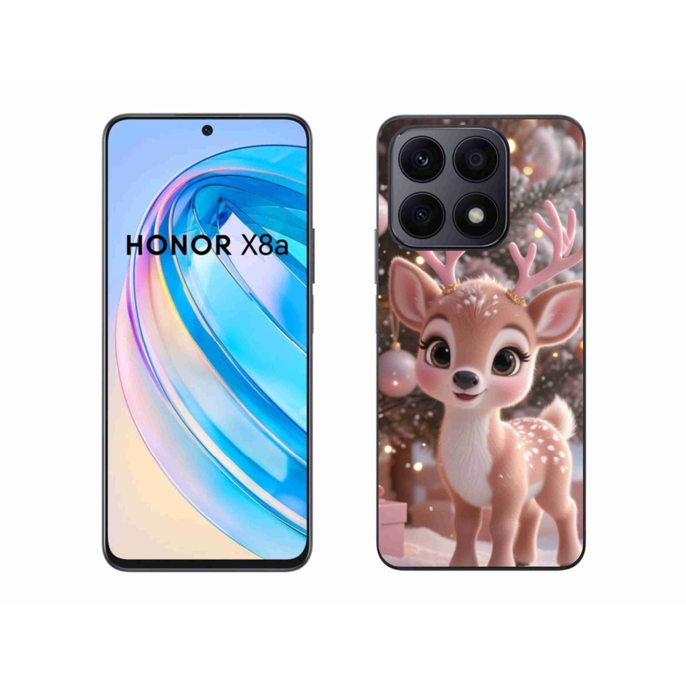 Zselés borítás mmCase a Honor X8a számára - aranyos rénszarvas