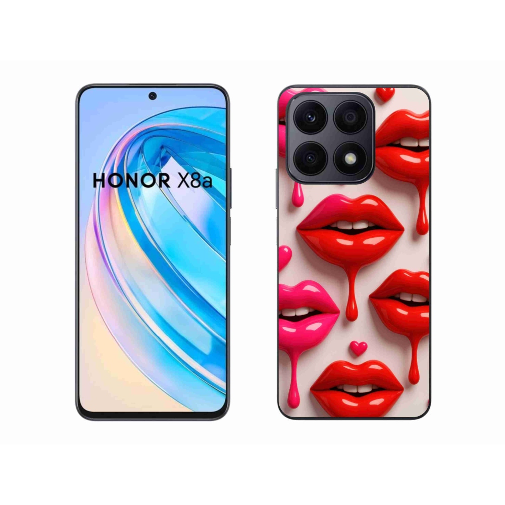 Zselés borítás mmCase a Honor X8a számára - ajkak 2