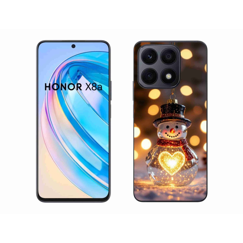 Gél borítás mmCase a Honor X8a számára - Karácsonyi hóember