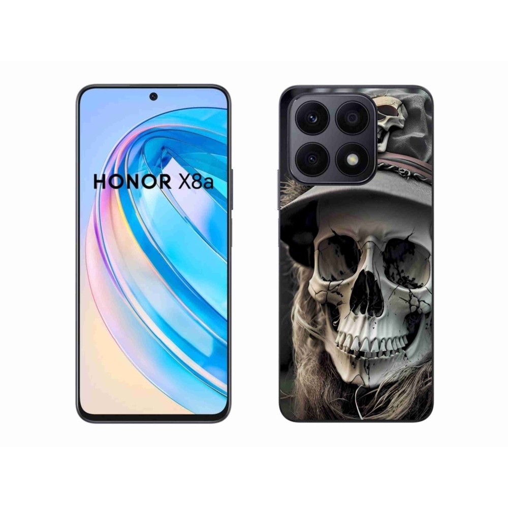 Zselés borítás mmCase a Honor X8a készülékhez - sötét koponya
