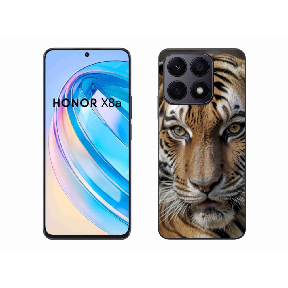 Zselés borítás mmCase a Honor X8a számára - tigris nézet