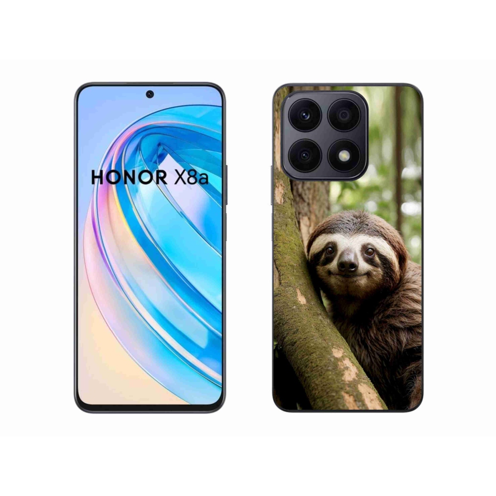 Zselés borítás mmCase a Honor X8a készülékhez - mosolygó lajhár