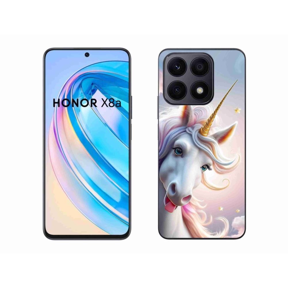 Gél borítás mmCase a Honor X8a készülékhez - vidám egyszarvú