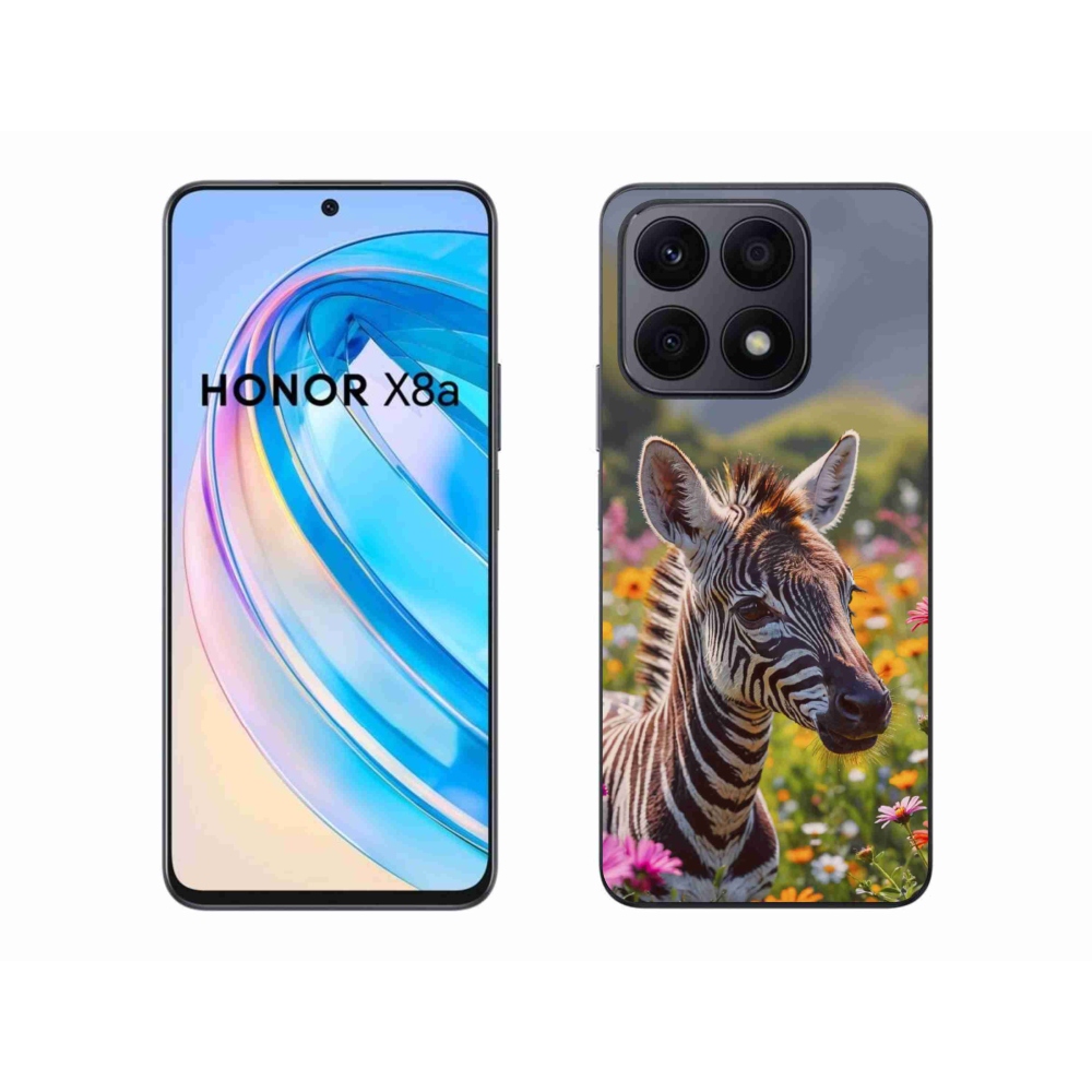 Zselés borítás mmCase a Honor X8a számára - zebra a réten