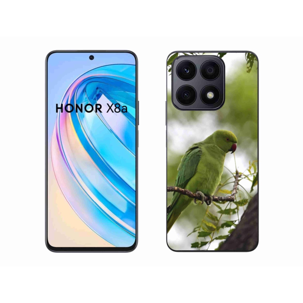Zselés borítás mmCase Honor X8a készülékhez - zöld papagáj
