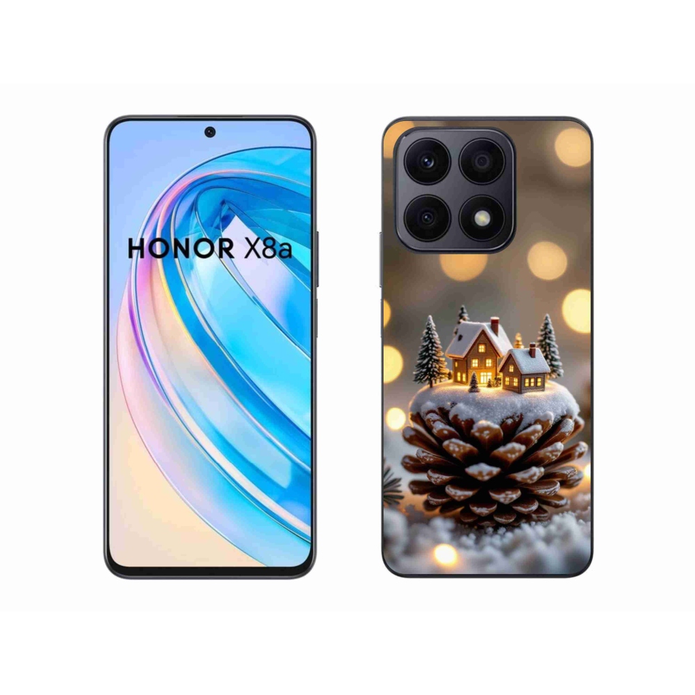 Zselés borítás mmCase a Honor X8a számára - téli falu