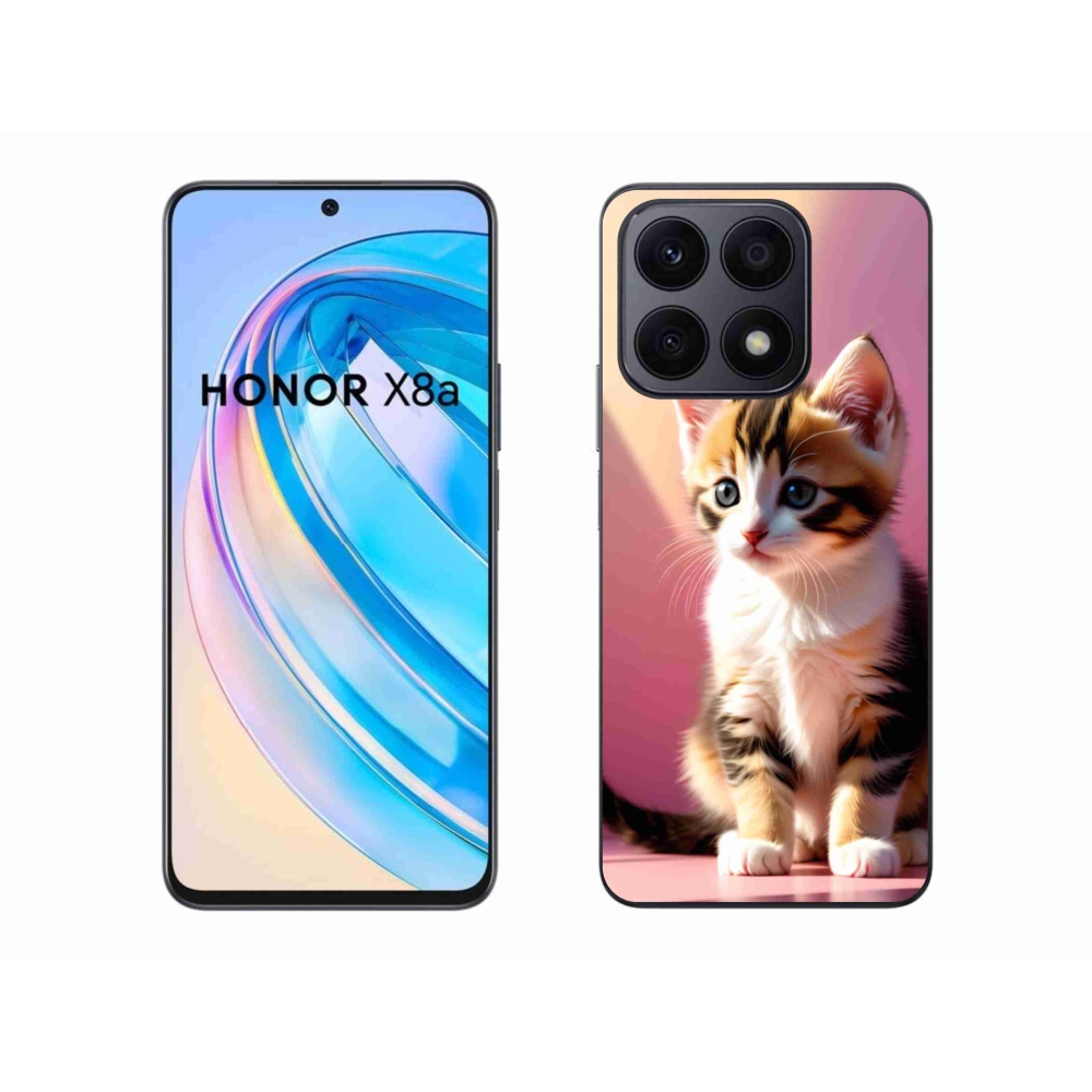 Gél borítás mmCase a Honor X8a készülékhez - kíváncsi cica 2