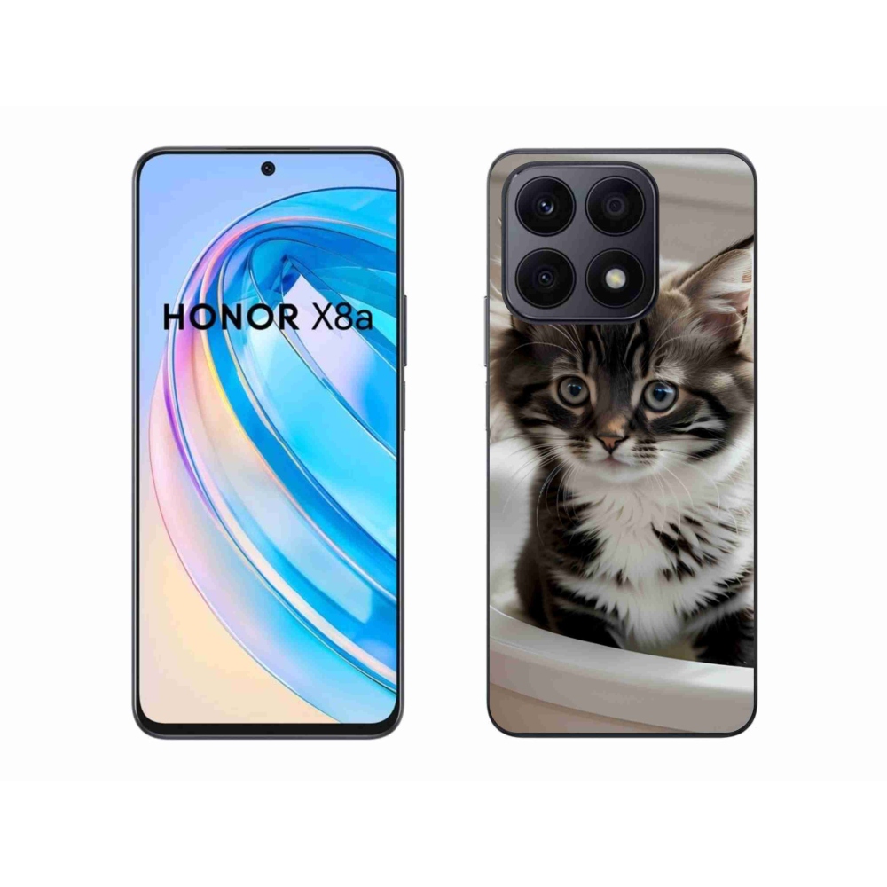 Gél borítás mmCase a Honor X8a számára - kíváncsi cica