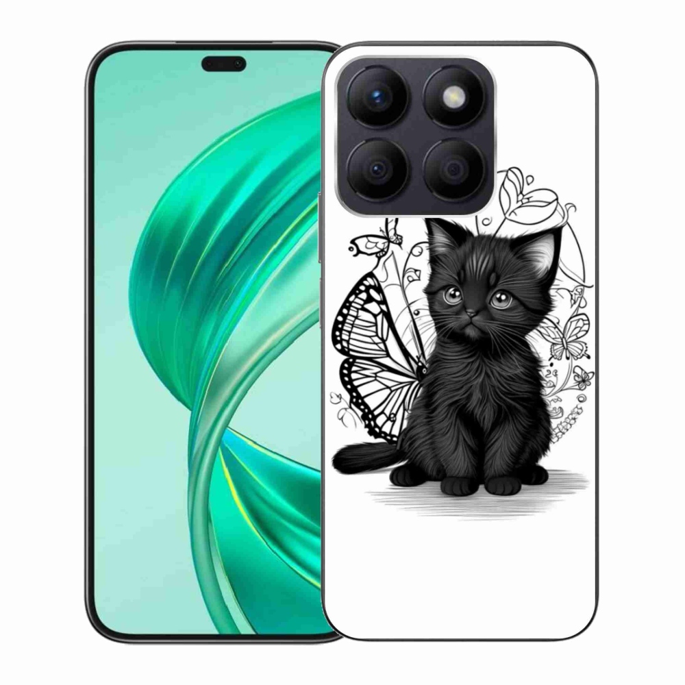 Zselés borítás mmCase a Honor X8b készülékhez - fekete cica