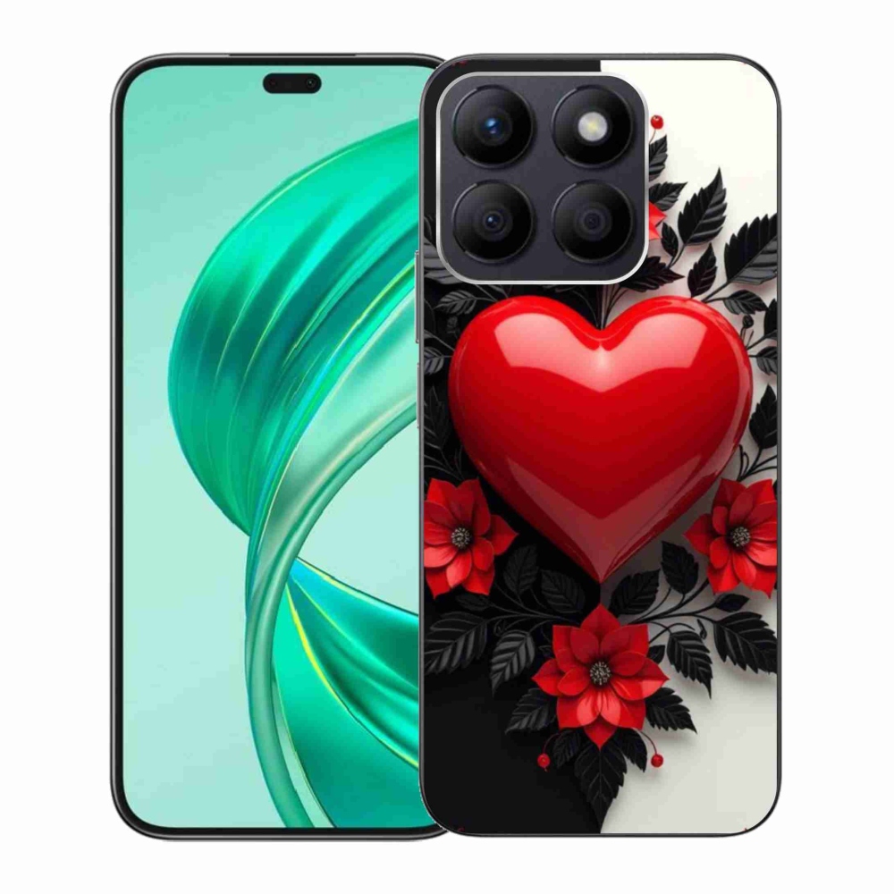 Zselés borítás mmCase a Honor X8b készülékhez - piros szív