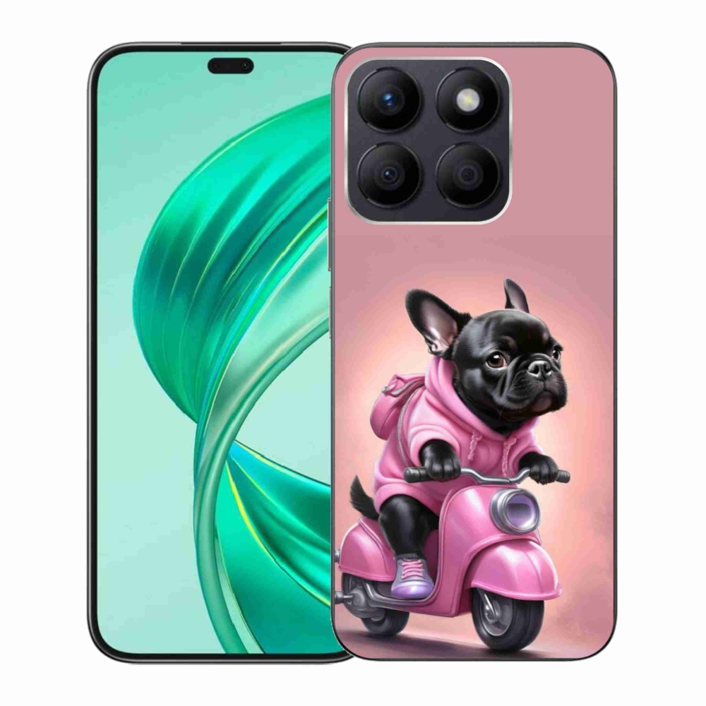 Gél borítás mmCase a Honor X8b-hez - Francia bulldog egy robogón