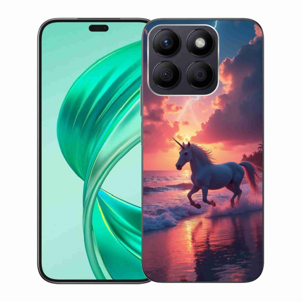 Gél borítás mmCase a Honor X8b számára - egyszarvú a tengerparton