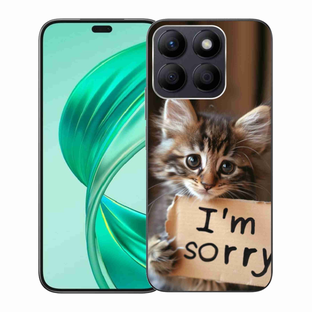 Zselés borítás mmCase a Honor X8b készülékhez - macska bocsánatkérése