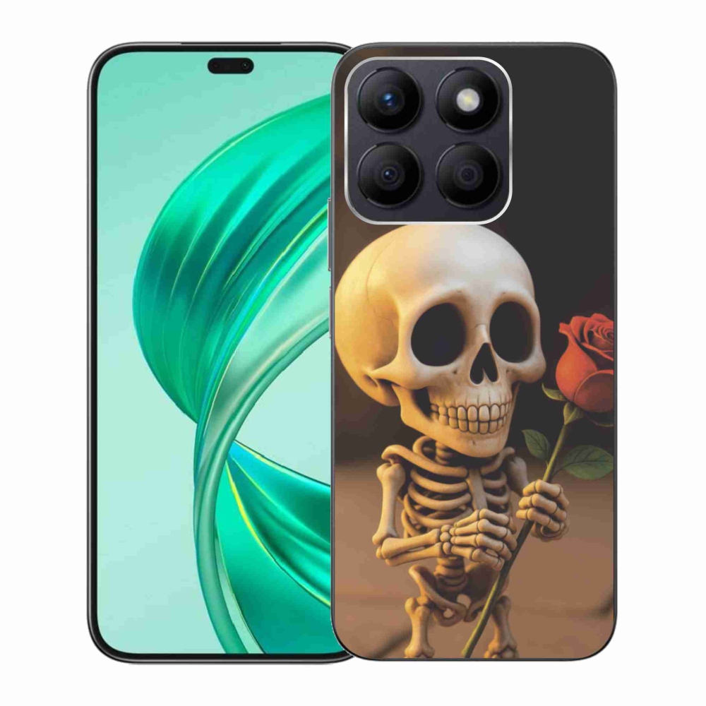 Gél borítás mmCase a Honor X8b-hez - csontváz rózsával