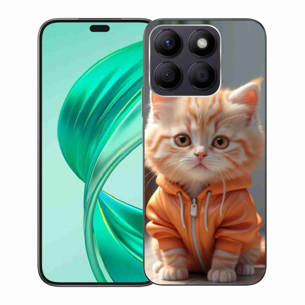 Gél borítás mmCase a Honor X8b számára - cica egy melegítőben