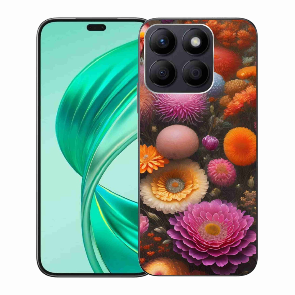 Gél borító mmCase a Honor X8b számára - virágos kompozíció