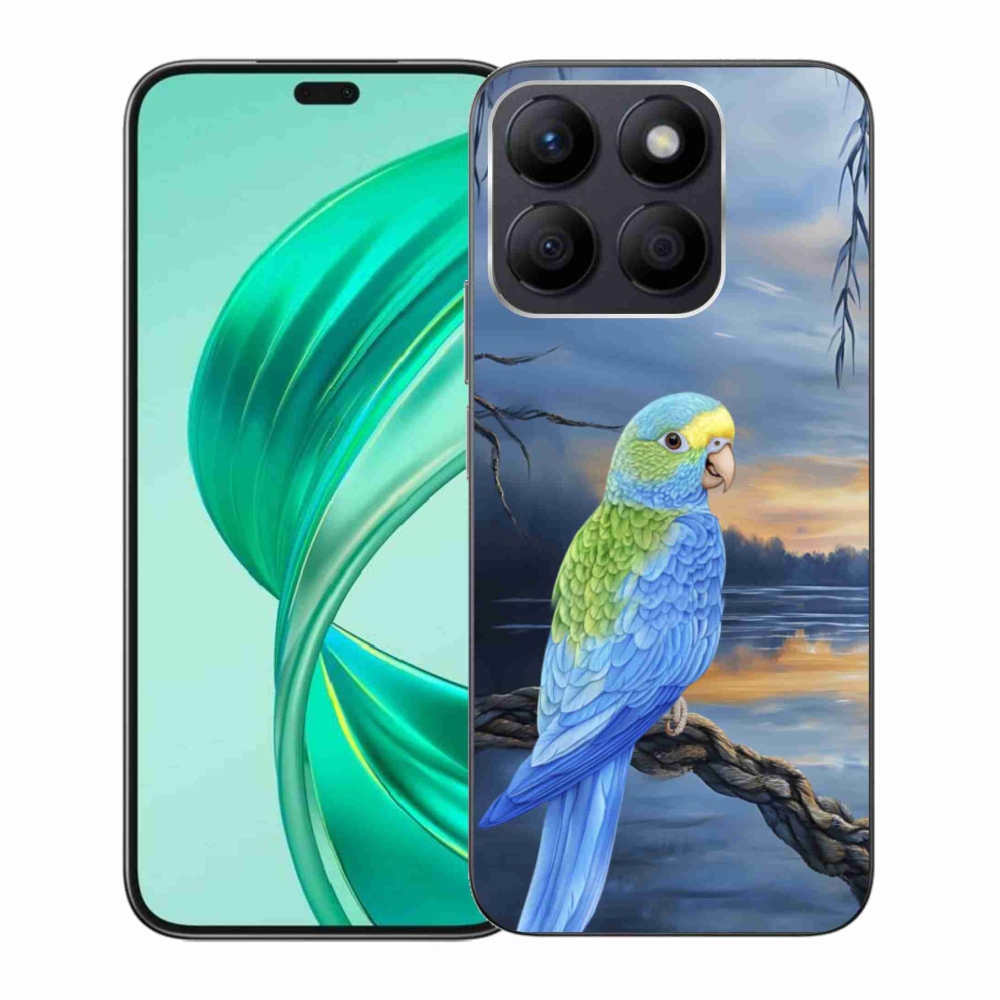 Zselés borítás mmCase Honor X8b készülékhez - kék papagáj