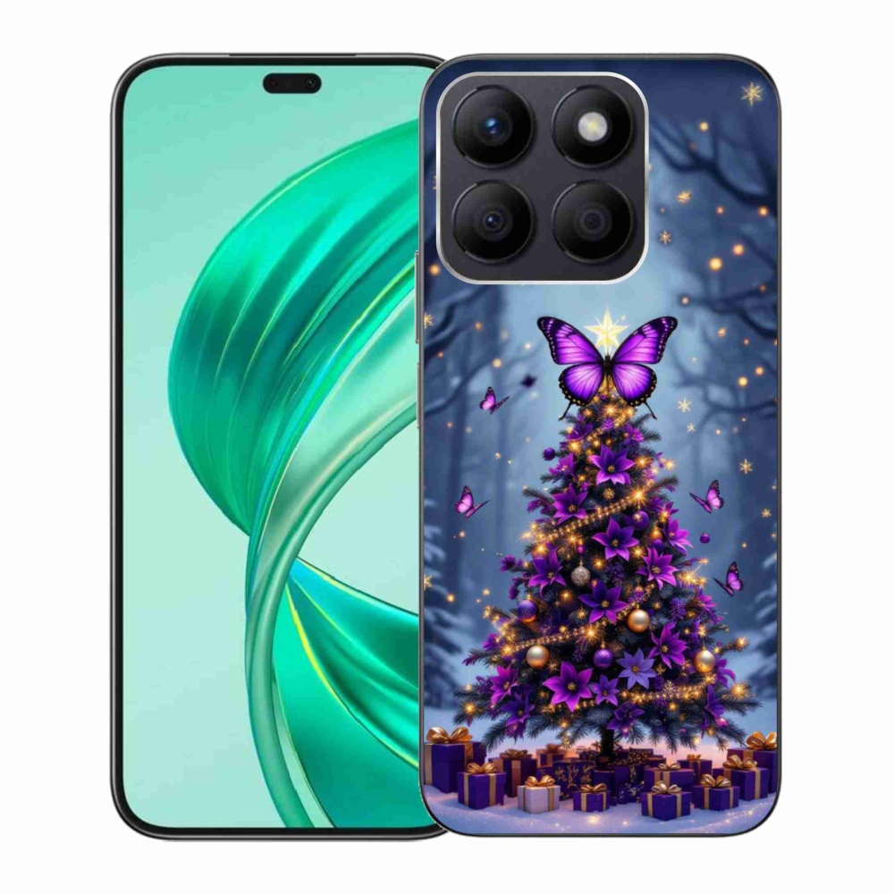 mmCase gél tok az Honor X8b-hez – pillangós karácsonyfa
