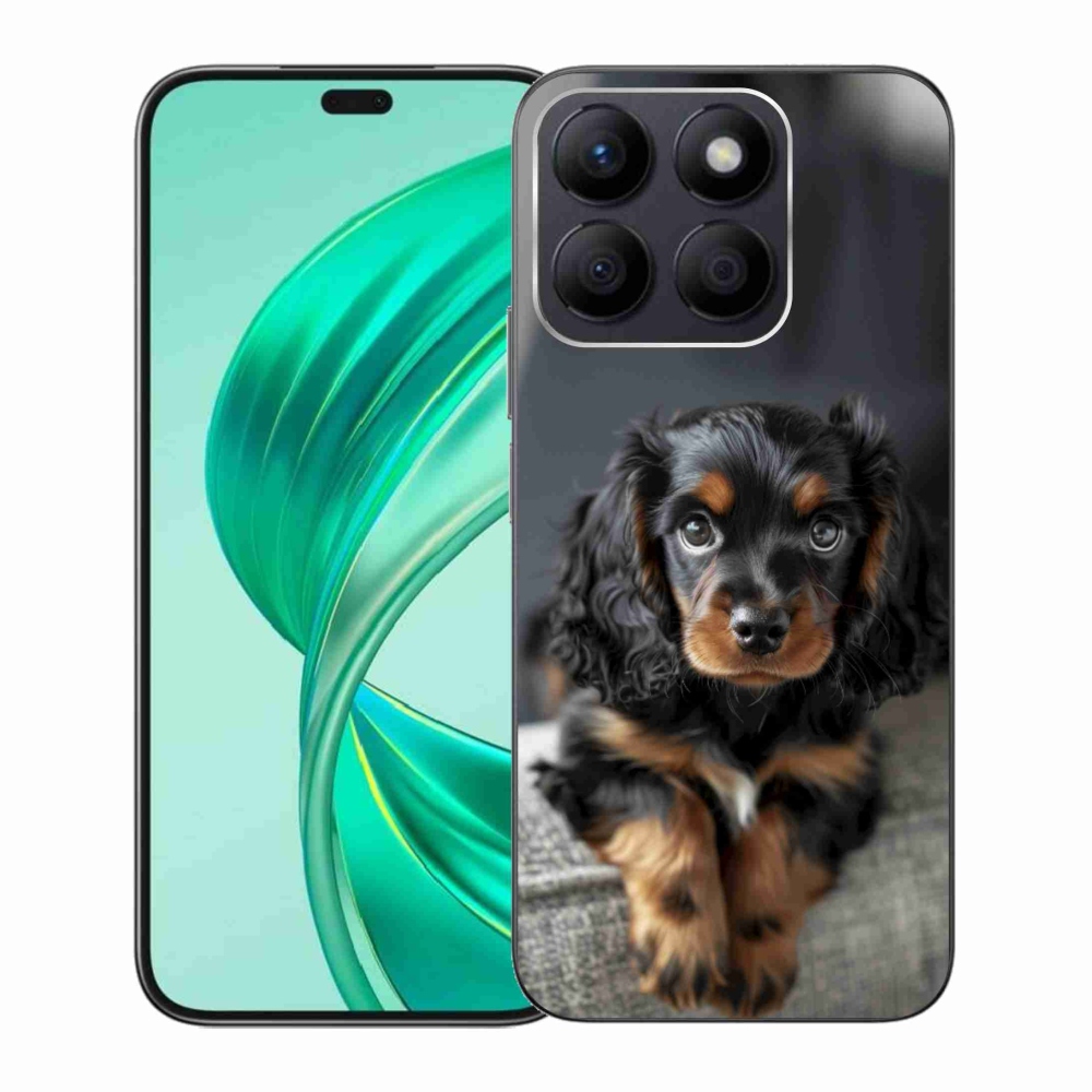 mmCase gél tok az Honor X8b-hez – aranyos, hosszúszőrű tacskó