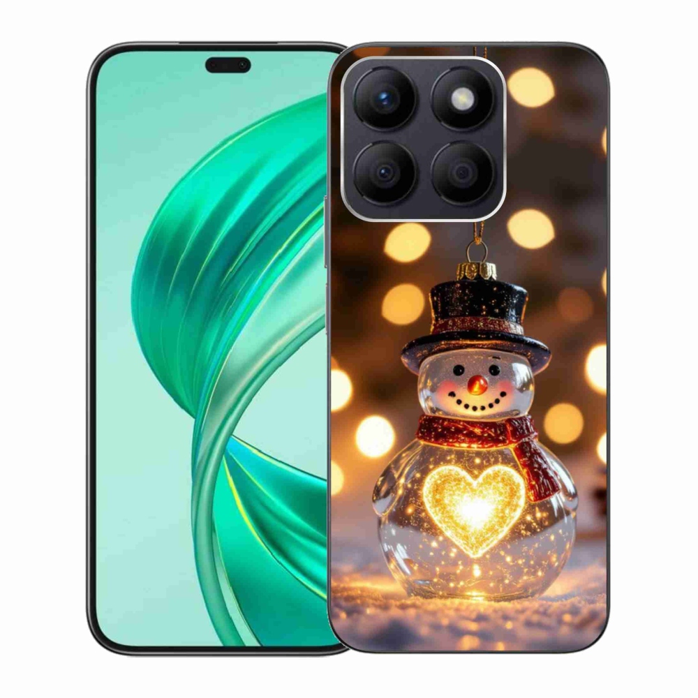mmCase gél tok az Honor X8b-hez – világító karácsonyi hóember