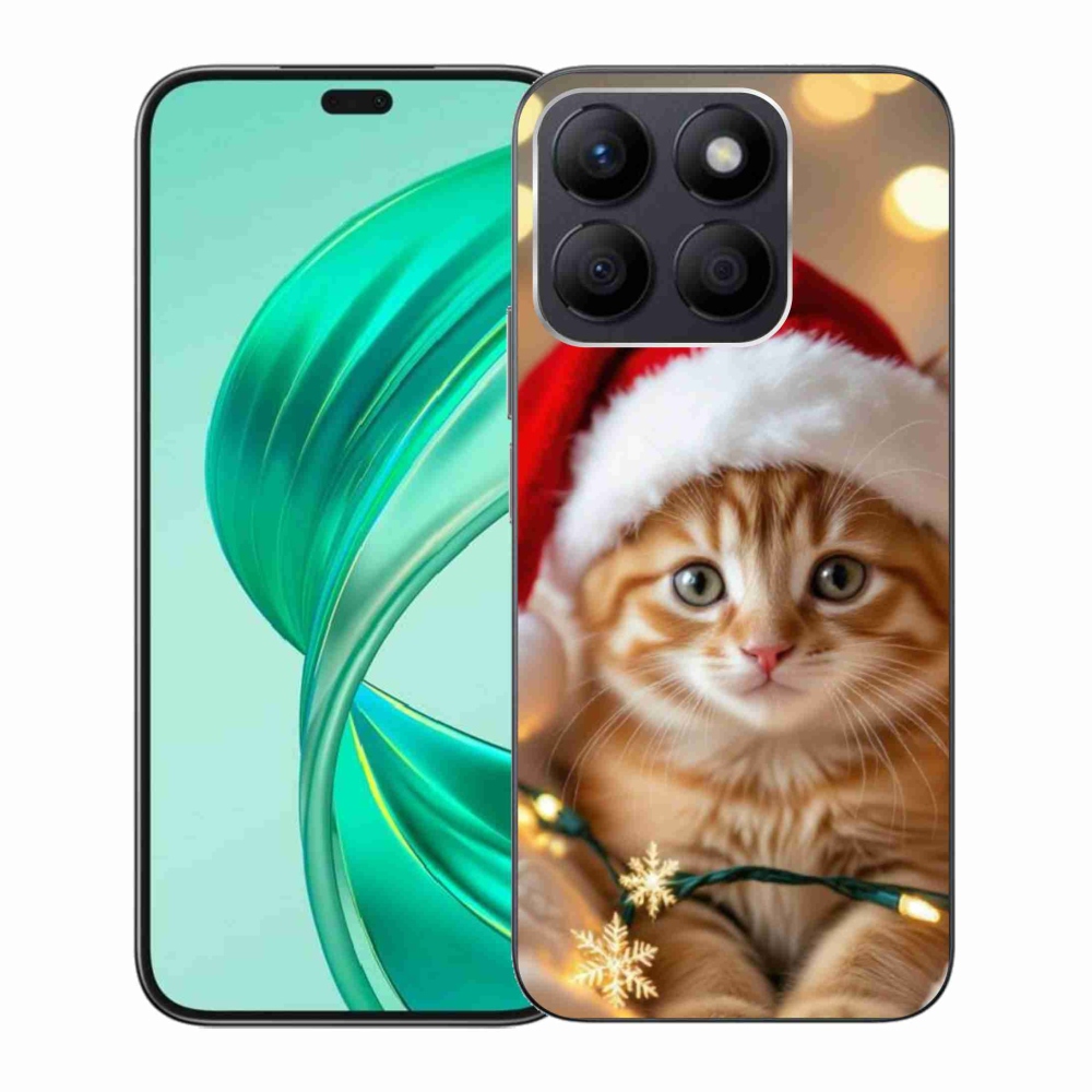 Gél borító mmCase a Honor X8b készülékhez - Karácsonyi cica