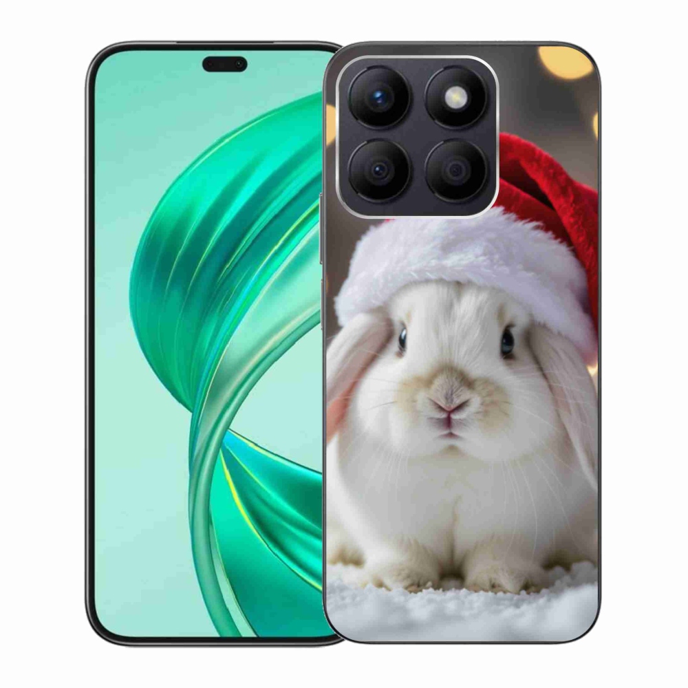 Zselés borítás mmCase a Honor X8b számára - Karácsonyi nyúl