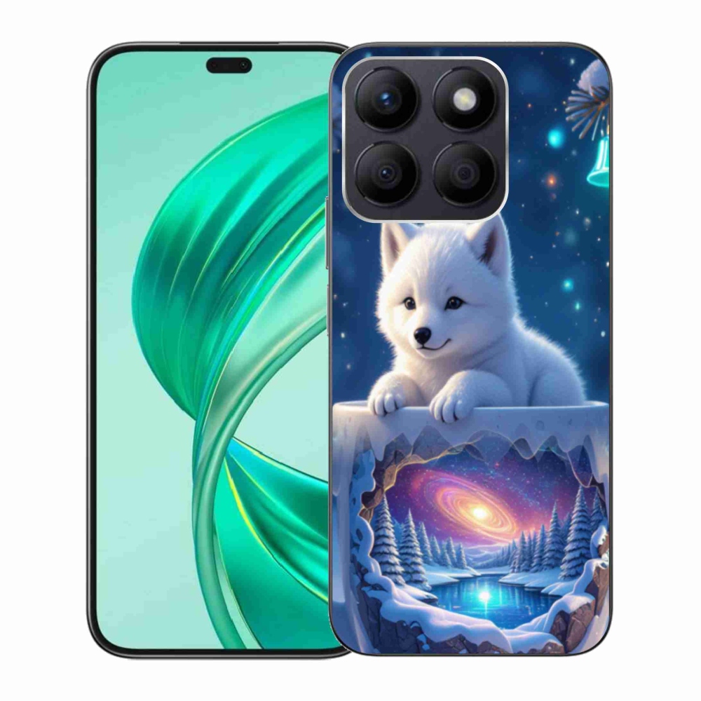 Gél borítás mmCase a Honor X8b számára - Karácsonyi kölyökkutya