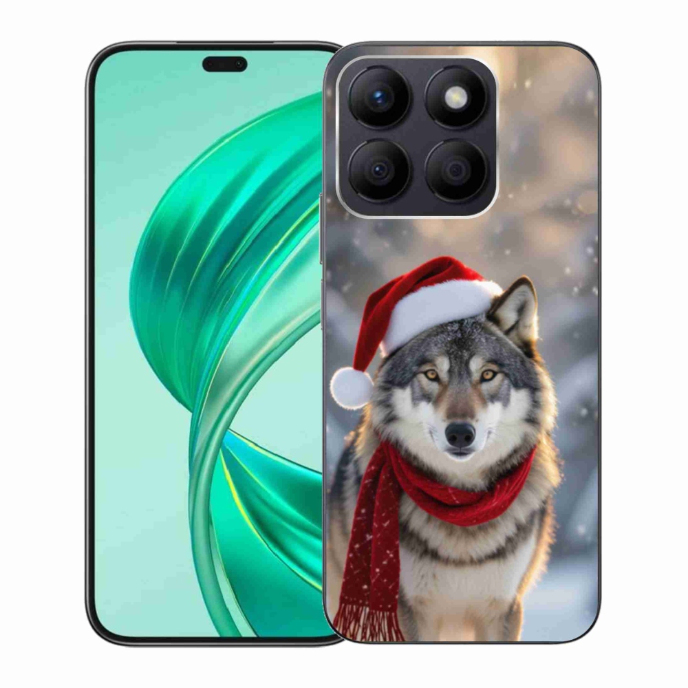 Gél borítás mmCase a Honor X8b számára - Karácsonyi farkas