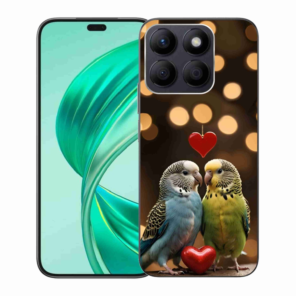 mmCase géltok az Honor X8b-hez – szerelmes papagájok