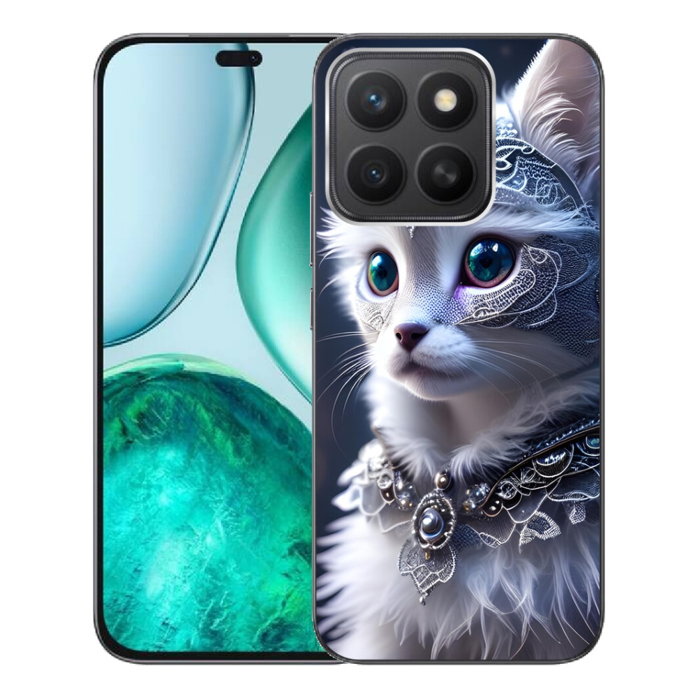 mmCase gél tok az Honor X8c-hez – fehér macska