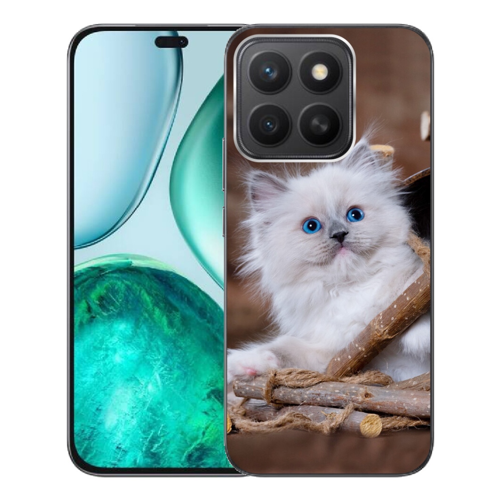 mmCase géltok az Honor X8c-hez – fehér cica