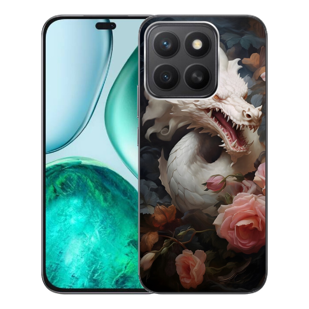 mmCase gél tok az Honor X8c-hez – fehér sárkány