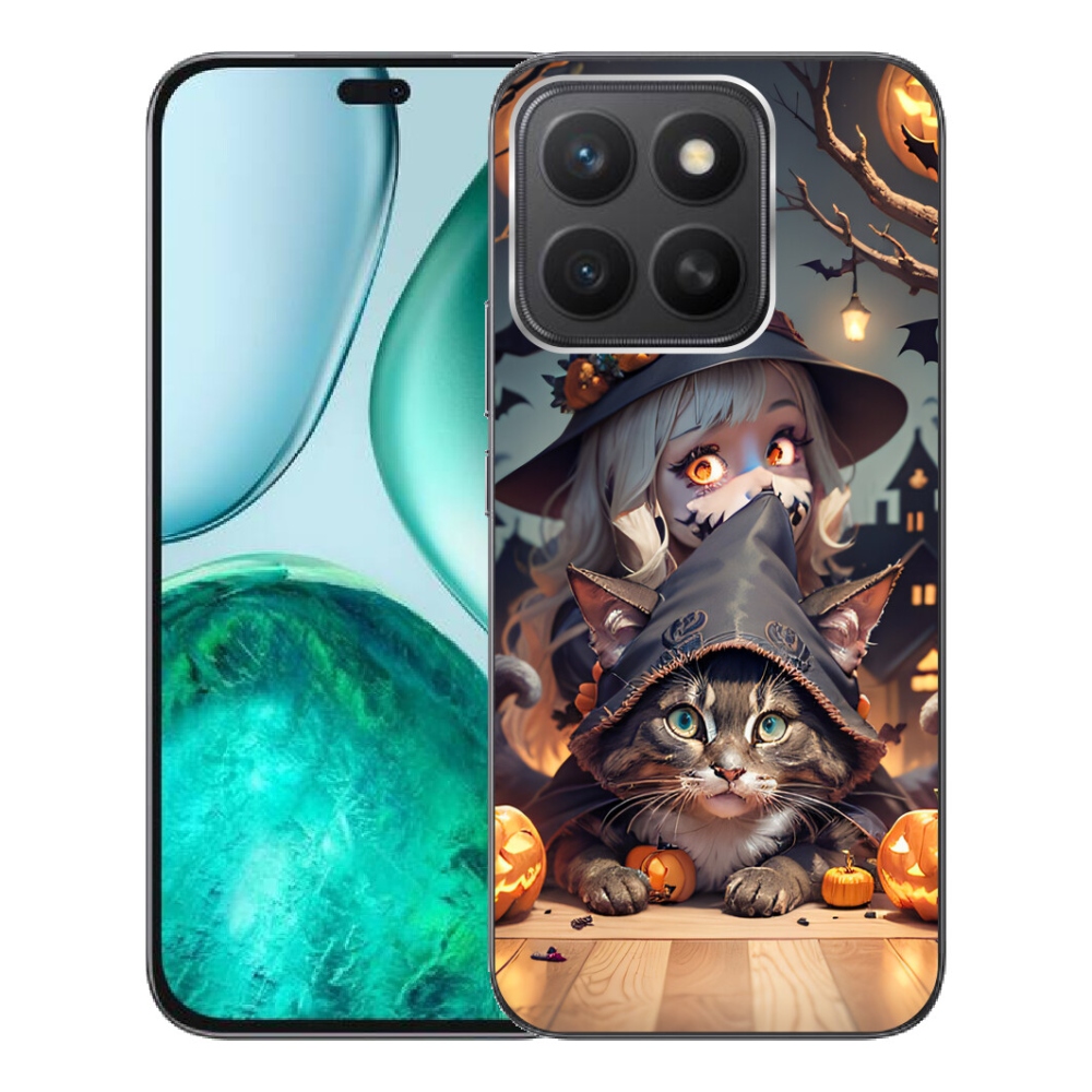 mmCase gél tok az Honor X8c-hez – boszorkány macskával