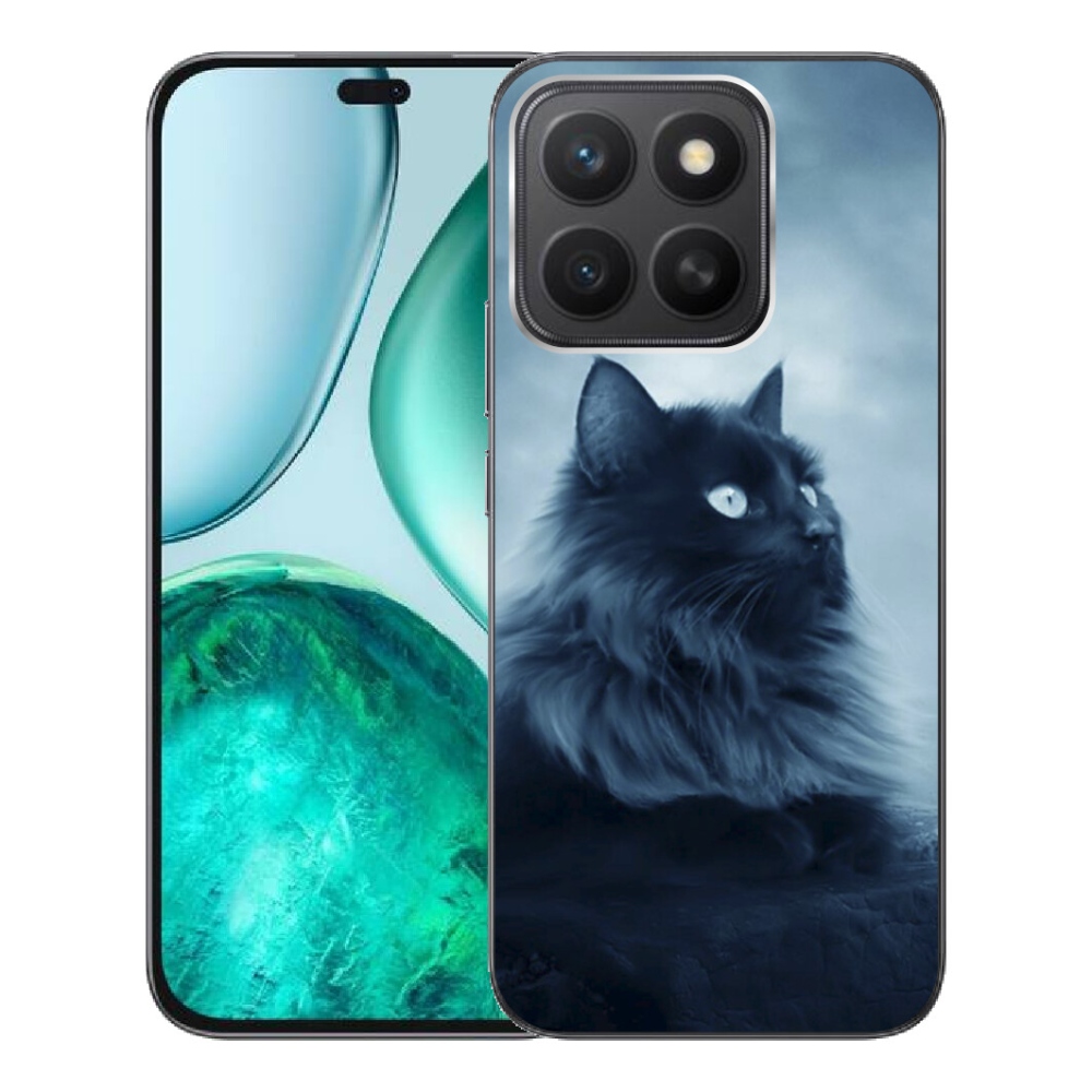 mmCase gél tok az Honor X8c-hez – fekete macska 1