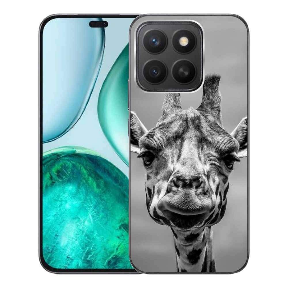mmCase gél tok az Honor X8c-hez – fekete-fehér zsiráf