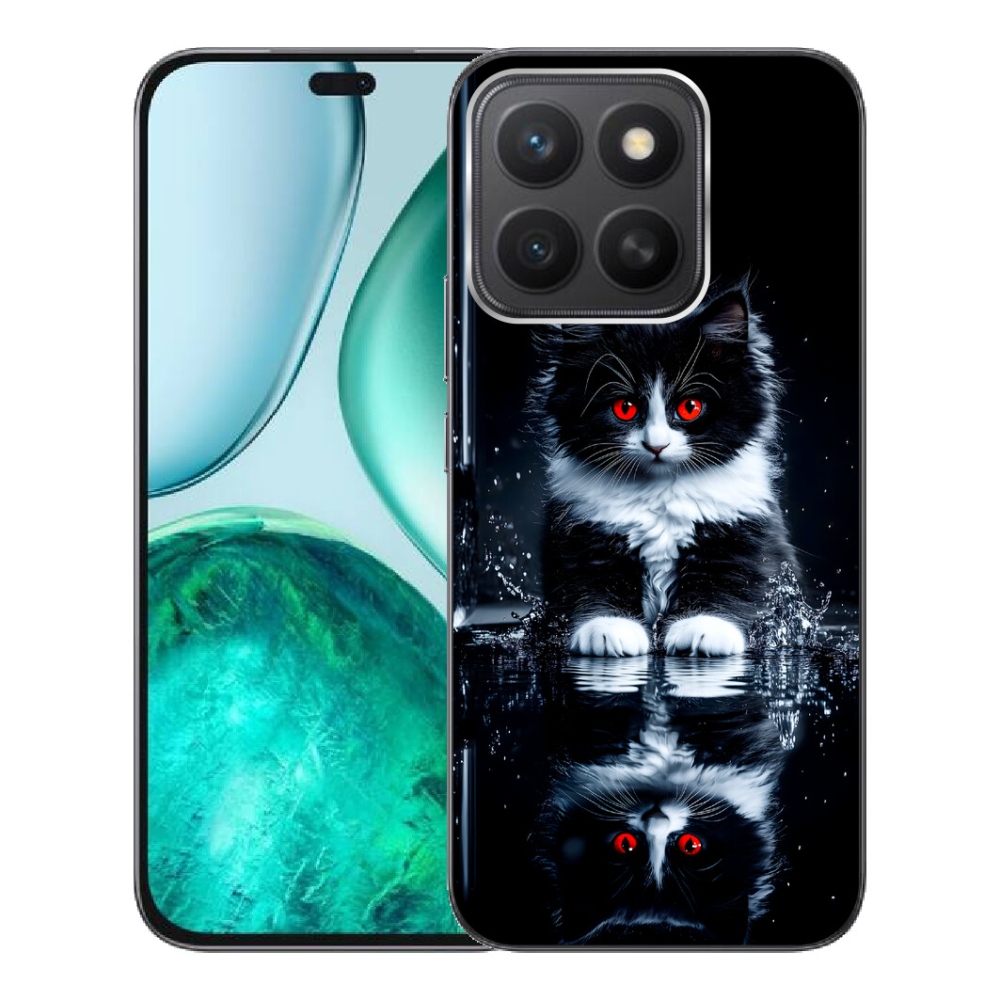 mmCase gél tok az Honor X8c-hez – fekete-fehér cica
