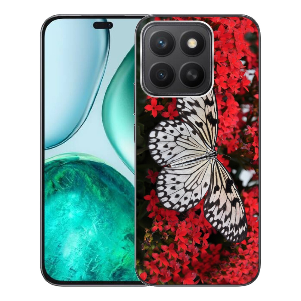 mmCase gél tok az Honor X8c-hez – fekete-fehér pillangó 1