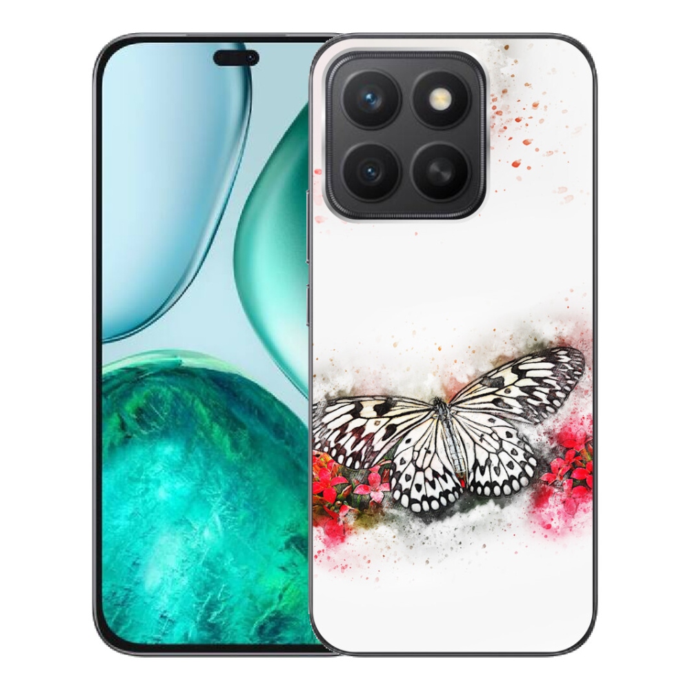 mmCase géltok az Honor X8c-hez – fekete-fehér pillangó