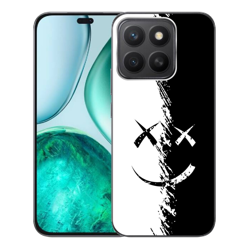 mmCase gél tok az Honor X8c-hez – fekete-fehér mosolygós arc