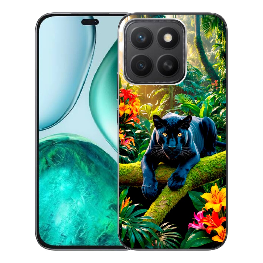 mmCase géltok az Honor X8c-hez – fekete párduc a dzsungelben