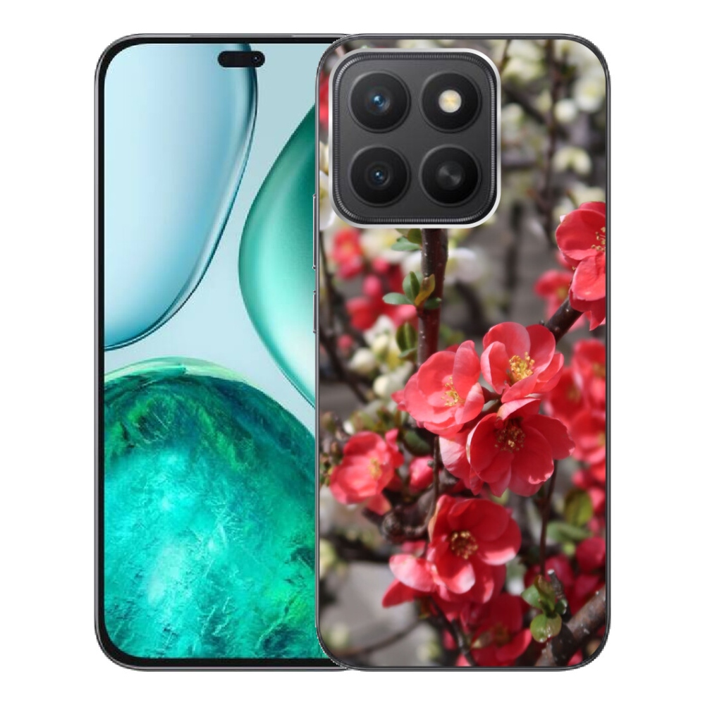mmCase gél tok az Honor X8c-hez – piros virágok