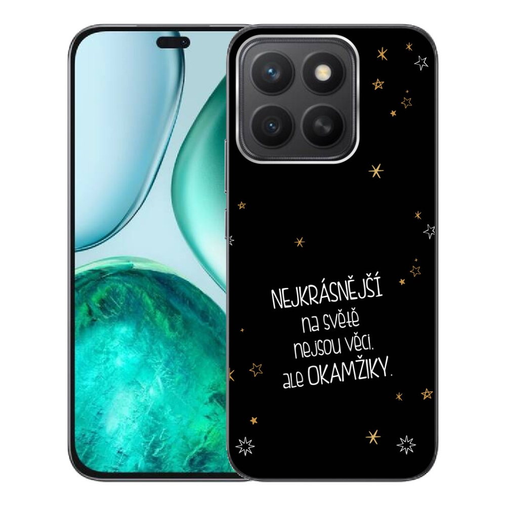 mmCase gél tok az Honor X8c-hez – idézet 4, fekete háttérrel